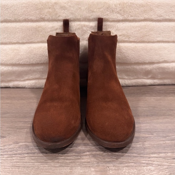 THURSDAY BOOT CO. The Dreamer Cinnamon Brown Suede Chelsea Booties Size 7.5 - Picture 5 of 14